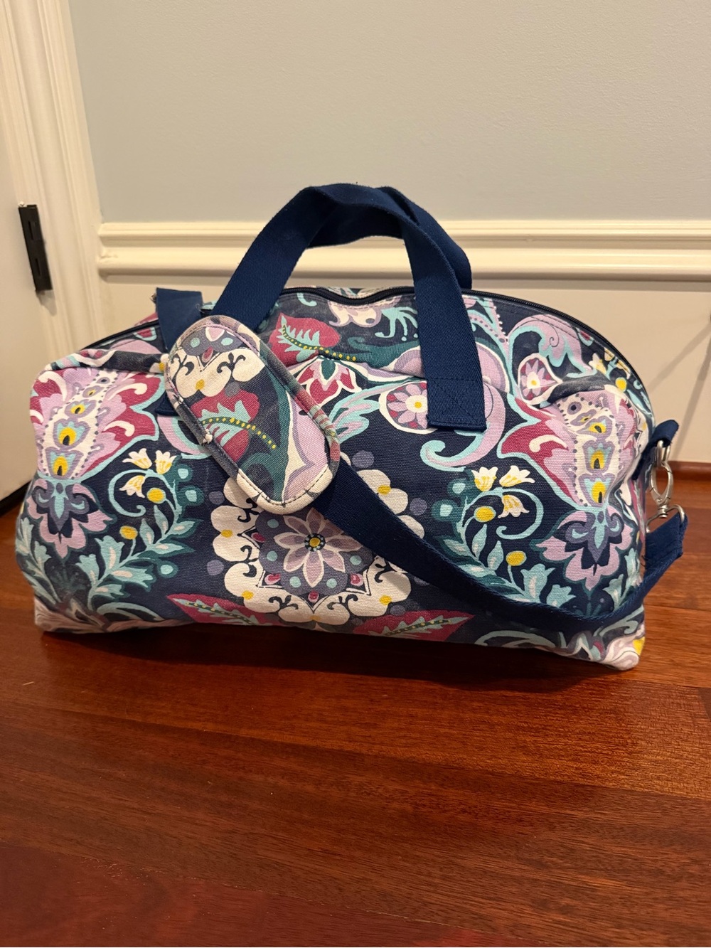 Pottery Barn Teen Navy Paisley Duffel Bag